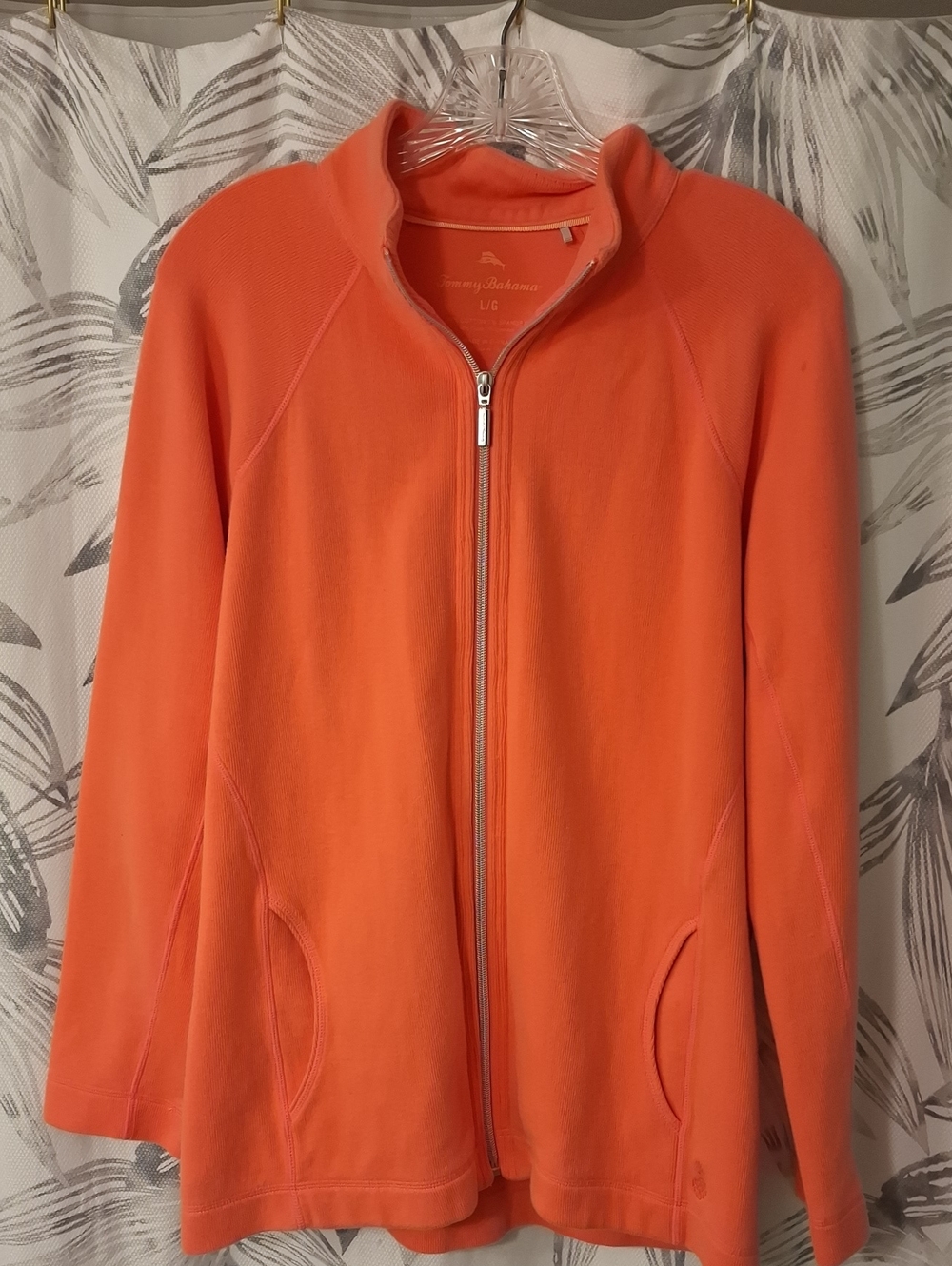 Tommy Bahama Women's Coral-Orange Full-Zip Jacket